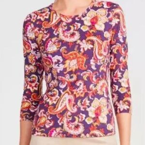 J.McLaughlin signature tee in paisley bloom size small